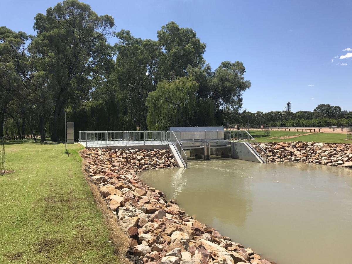 Regulator structure on managed waterway